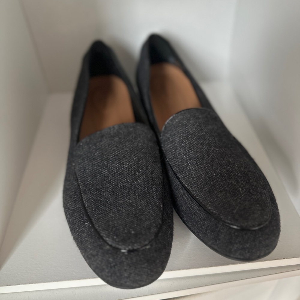 Women's NEW Clarks Unstructured Blush Ease Loafers Size 12M Gray Black Fabric